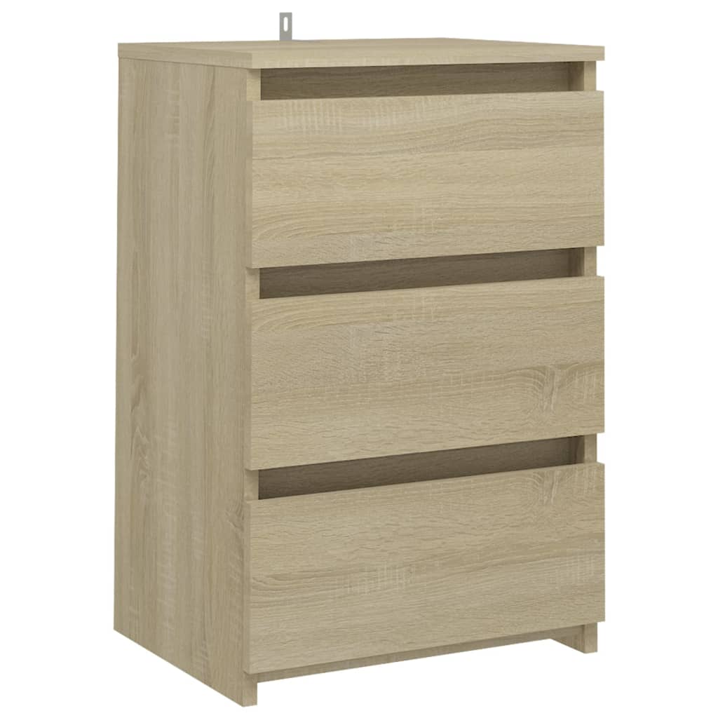 vidaXL Mesita de noche madera contrachapada roble Sonoma 40x35x62,5cm