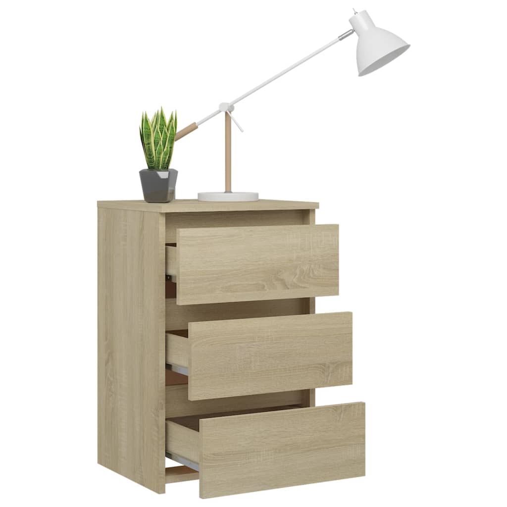 vidaXL Mesita de noche madera contrachapada roble Sonoma 40x35x62,5cm