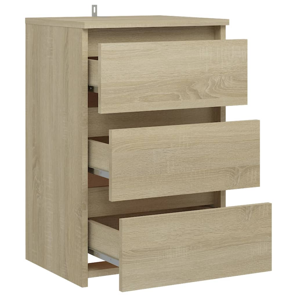 vidaXL Mesita de noche madera contrachapada roble Sonoma 40x35x62,5cm