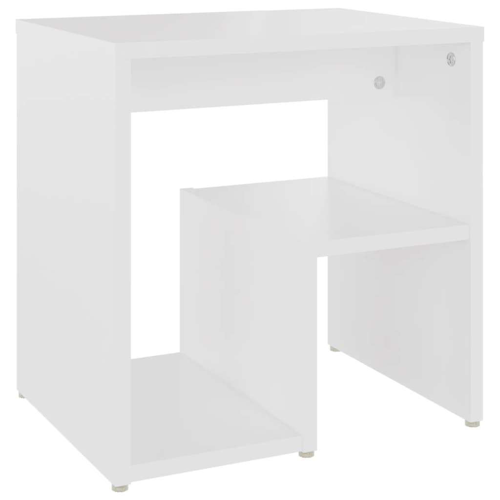 vidaXL Mesita de noche blanco madera contrachapada 40x30x40 cm