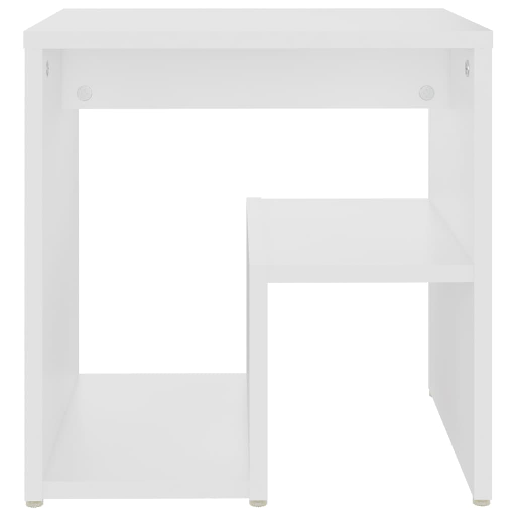 vidaXL Mesita de noche blanco madera contrachapada 40x30x40 cm