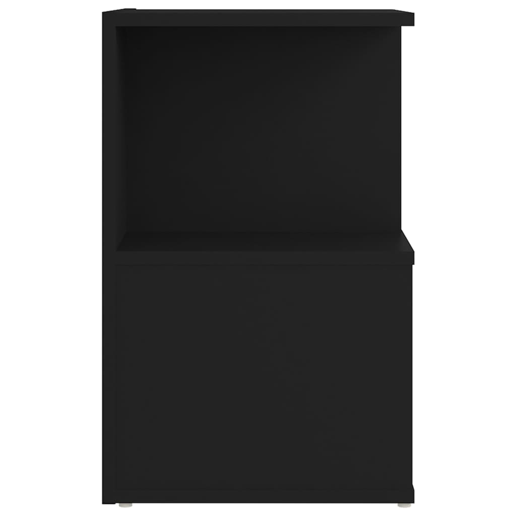 vidaXL Mesitas de noche 2 uds madera contrachapada negro 35x35x55 cm