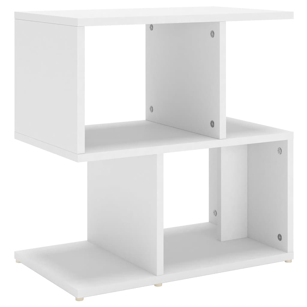 vidaXL Mesita de noche madera contrachapada blanco 50x30x51,5cm