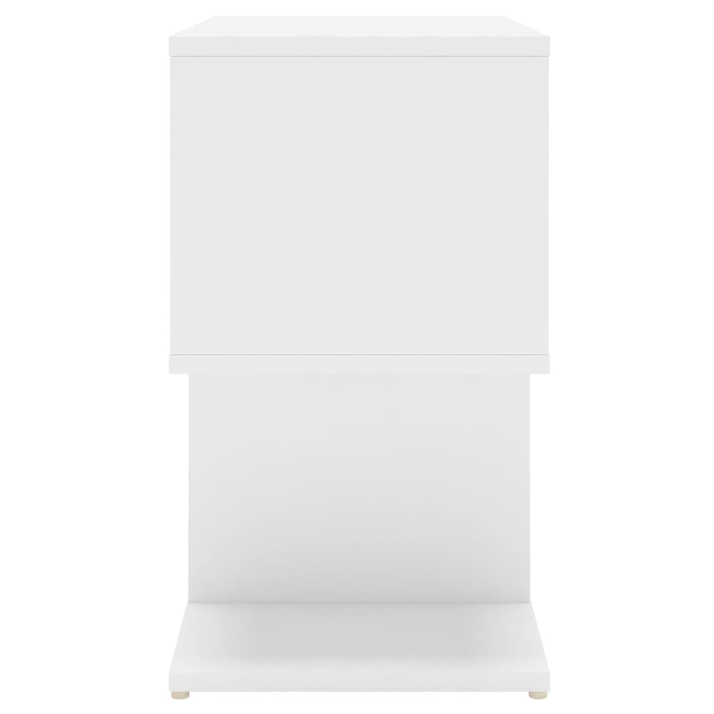 vidaXL Mesita de noche madera contrachapada blanco 50x30x51,5cm