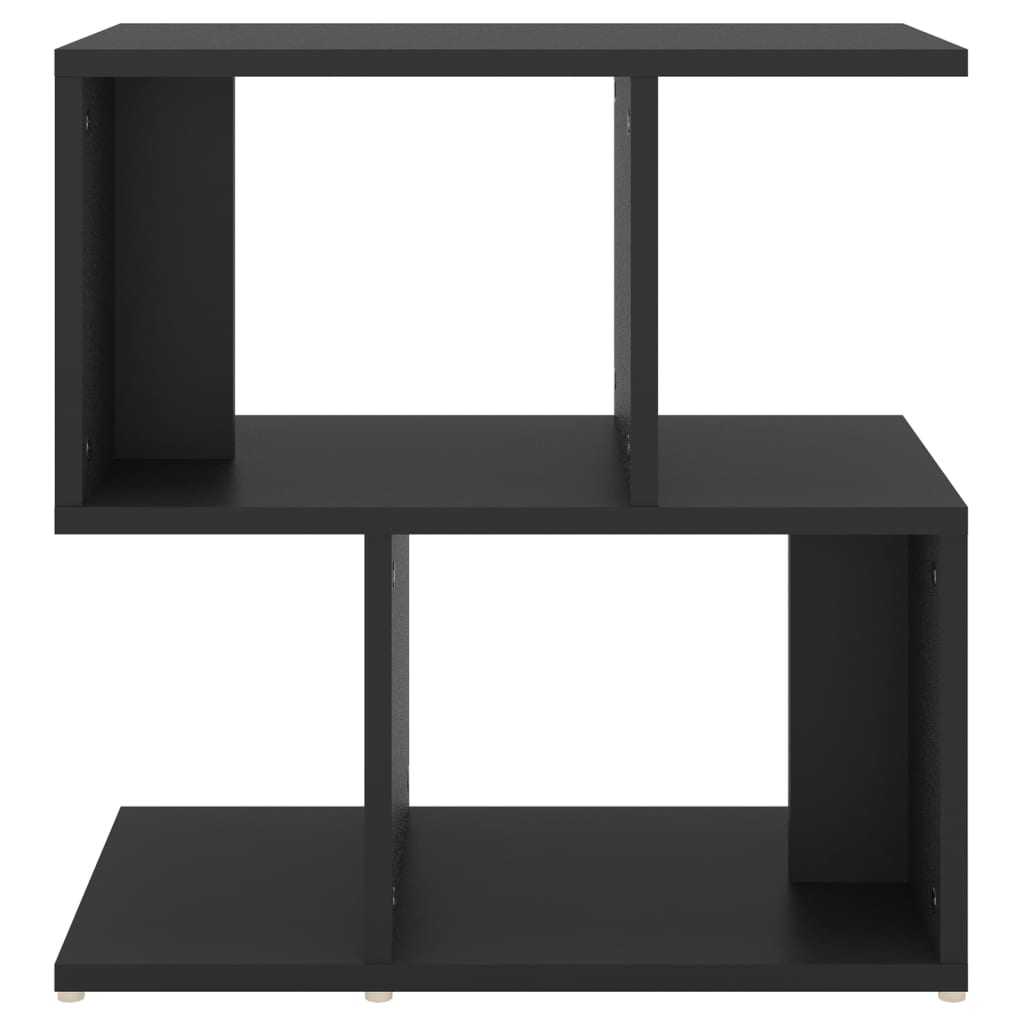 vidaXL Mesita de noche madera contrachapada negro 50x30x51,5cm