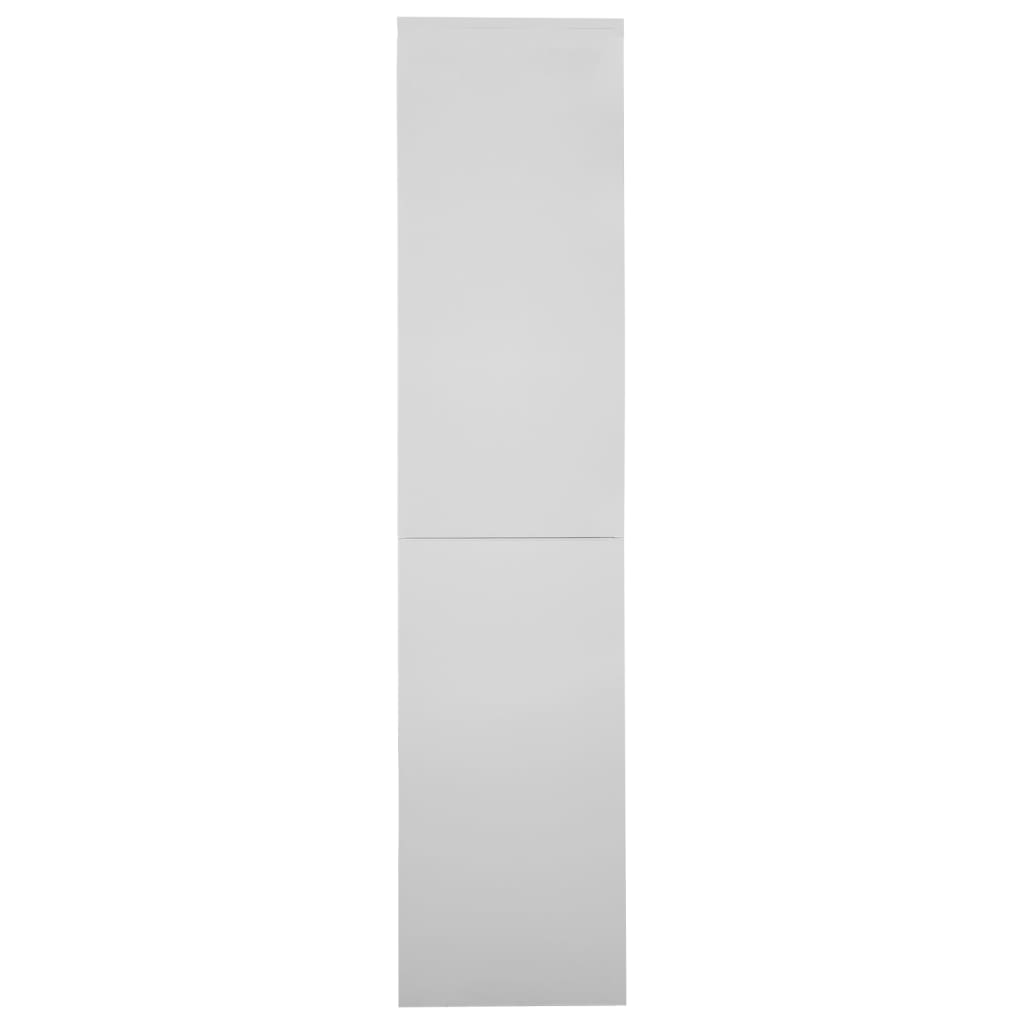 vidaXL Armario oficina puerta corredera acero gris claro 90x40x180 cm