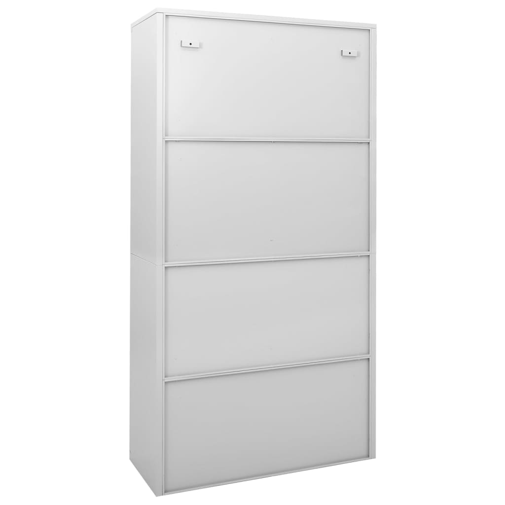 vidaXL Armario oficina puerta corredera acero gris claro 90x40x180 cm