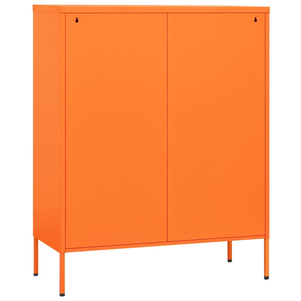 vidaXL Armario de almacenamiento acero naranja 80x35x101,5 cm