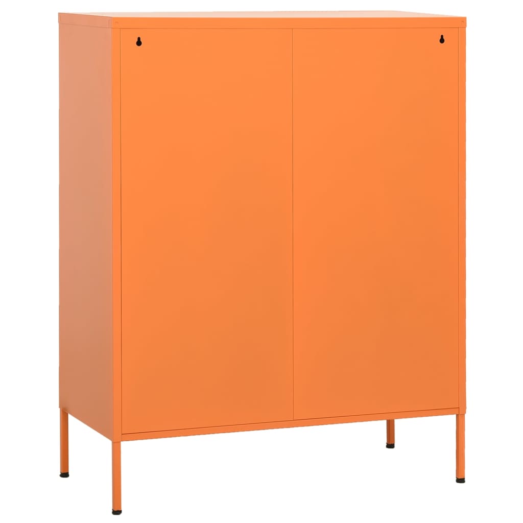 vidaXL Armario de almacenamiento acero naranja 80x35x101,5 cm