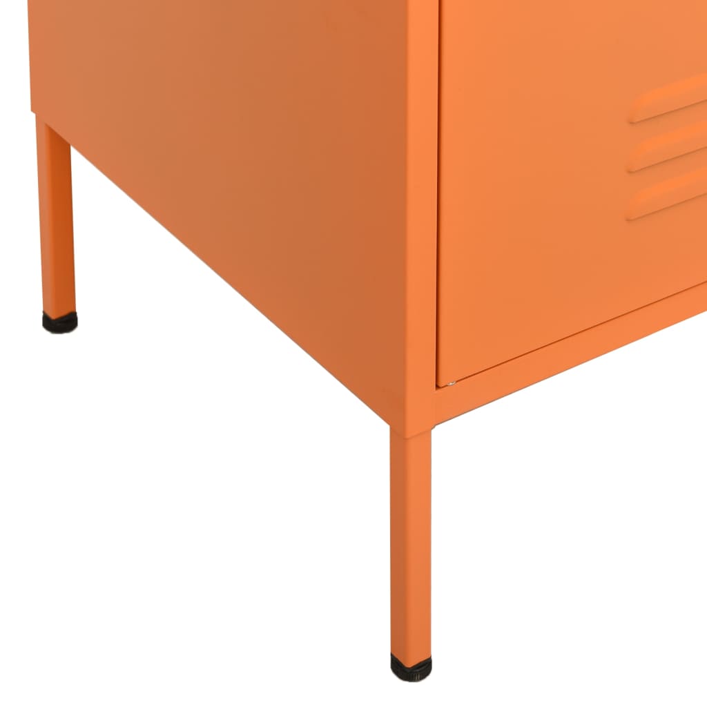 vidaXL Armario de almacenamiento acero naranja 80x35x101,5 cm