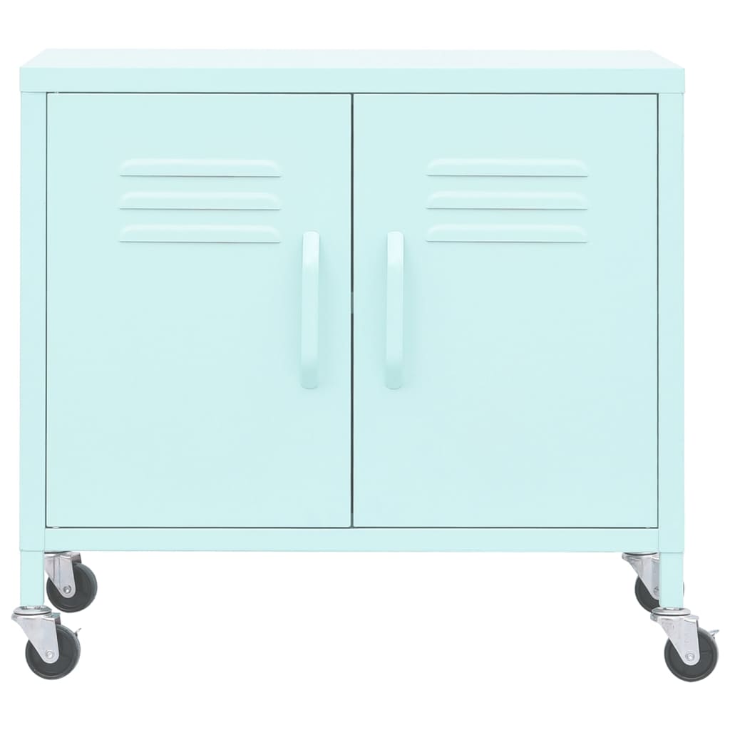 vidaXL Armario de almacenamiento acero verde menta 60x35x56 cm