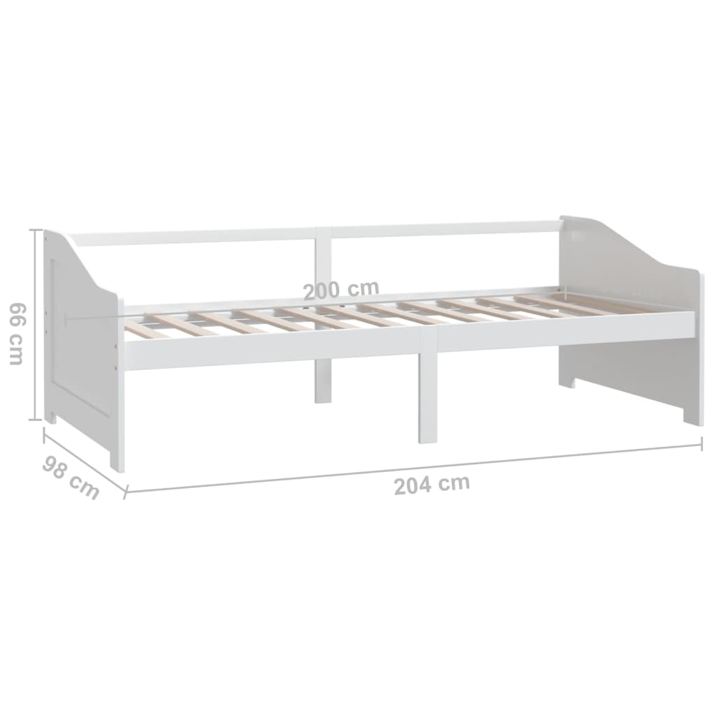 vidaXL Sofá cama de 3 plazas sin colchón blanco 90x200 cm