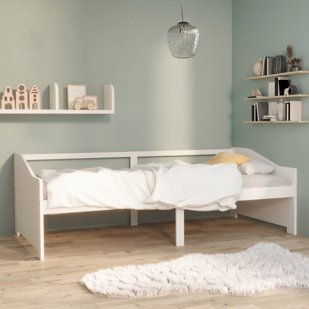 vidaXL Sofá cama de 3 plazas sin colchón blanco 90x200 cm