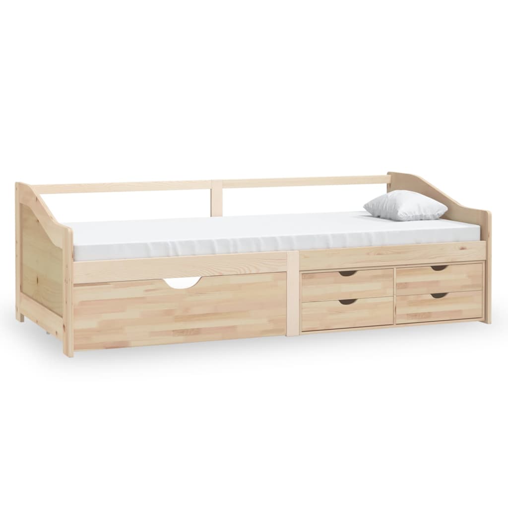 vidaXL Sofá cama de 3 plazas sin colchón madera maciza pino 90x200 cm