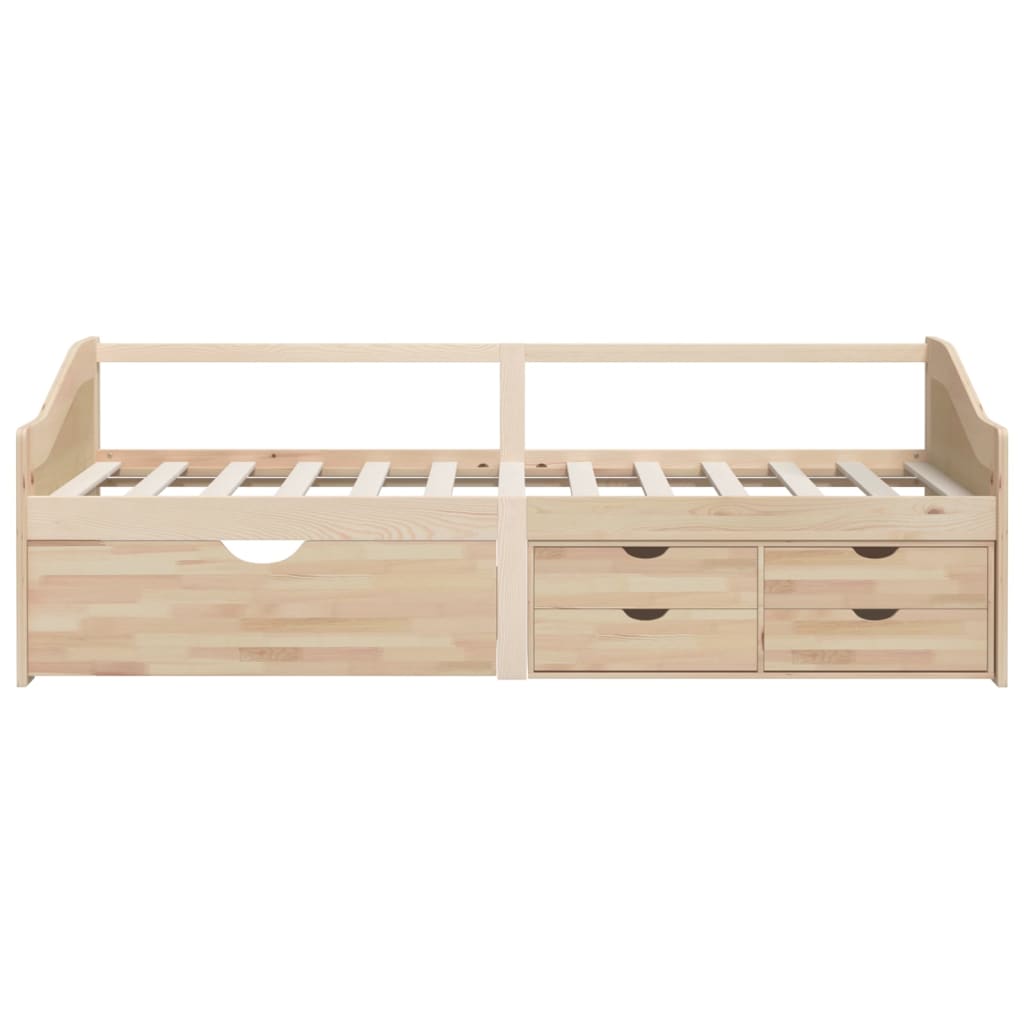 vidaXL Sofá cama de 3 plazas sin colchón madera maciza pino 90x200 cm