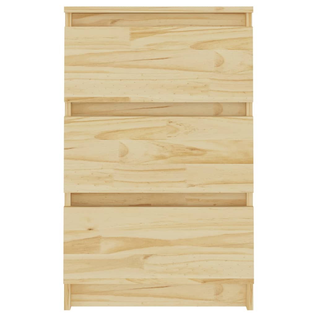 vidaXL Mesita de noche madera maciza de pino 40x29,5x64 cm