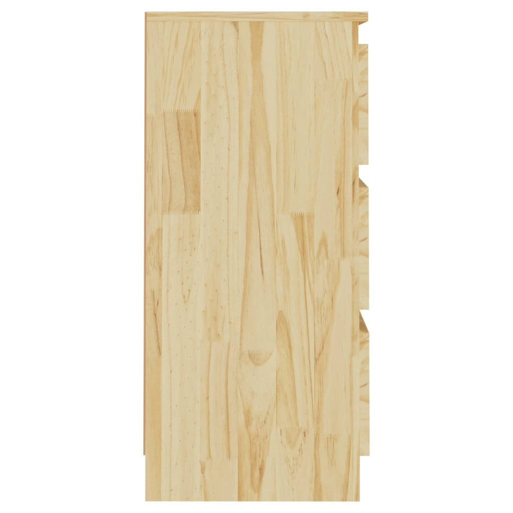 vidaXL Mesita de noche madera maciza de pino 40x29,5x64 cm