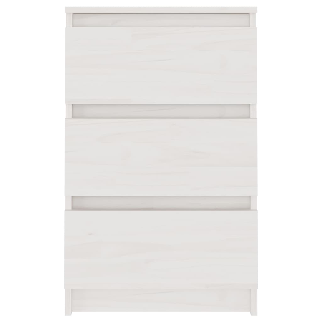 vidaXL Mesitas de noche 2 uds madera maciza pino blanco 40x29,5x64 cm