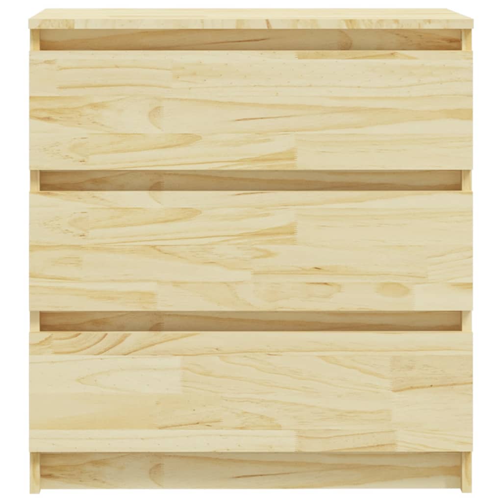 vidaXL Mesita de noche madera maciza de pino 60x36x64 cm