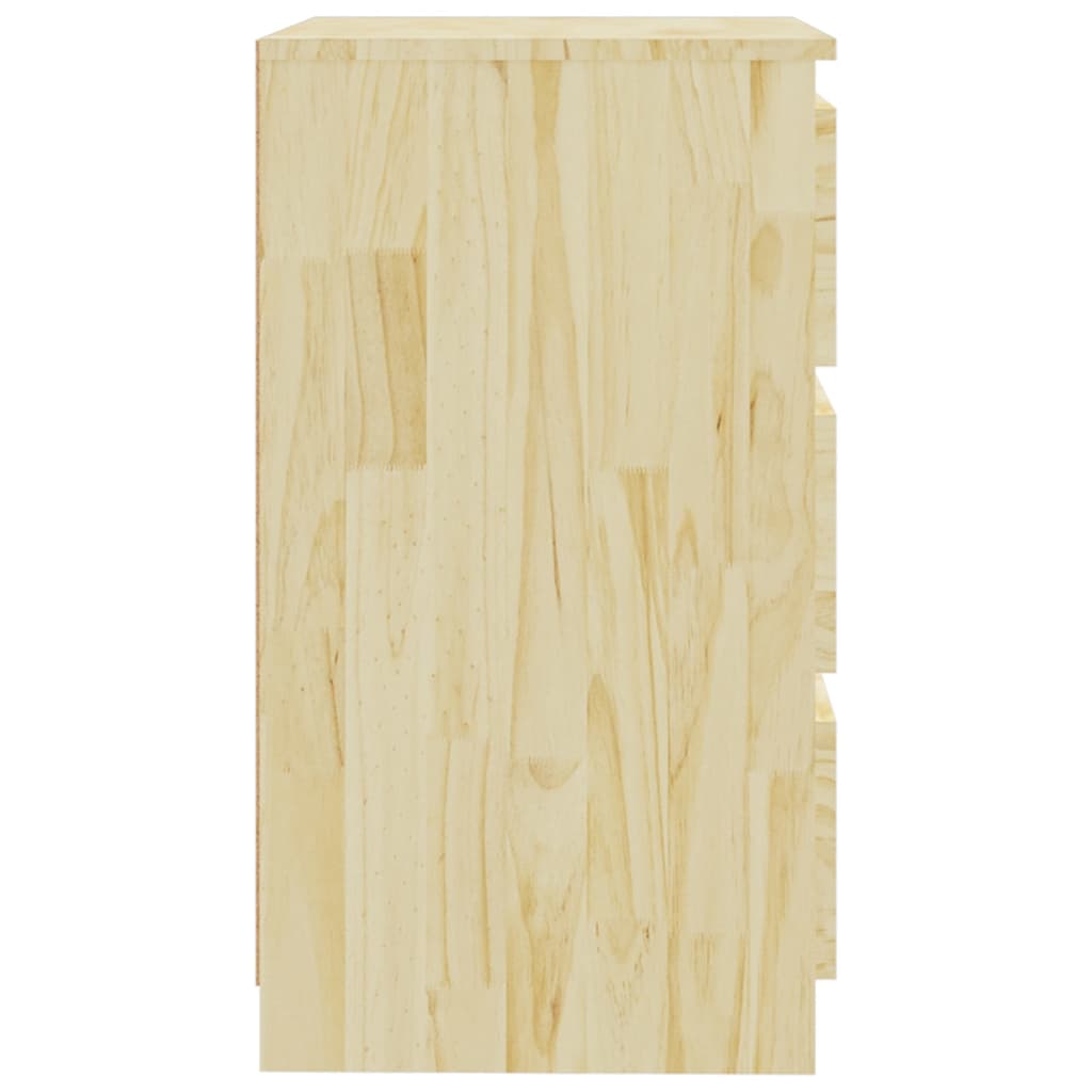 vidaXL Mesita de noche madera maciza de pino 60x36x64 cm