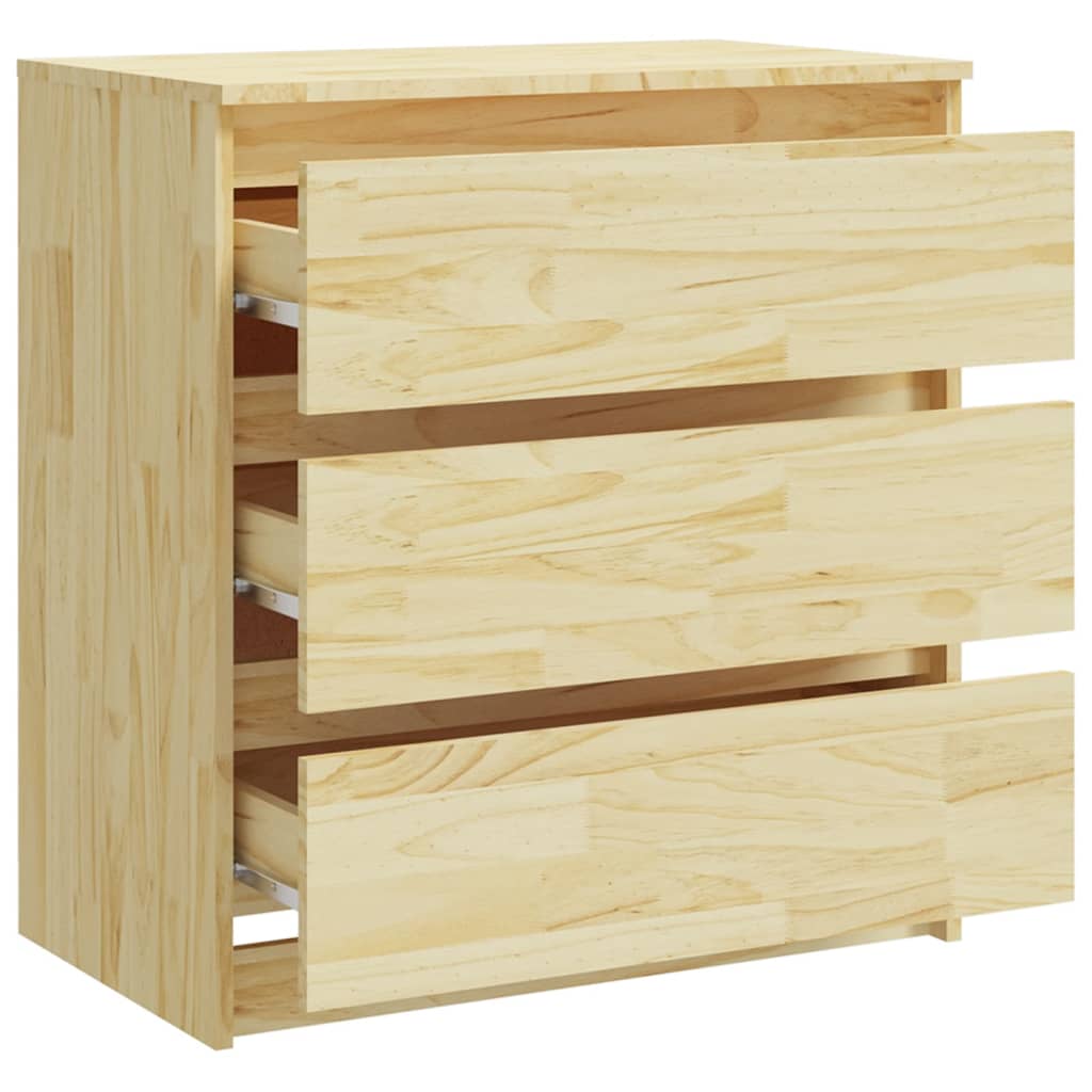 vidaXL Mesita de noche madera maciza de pino 60x36x64 cm