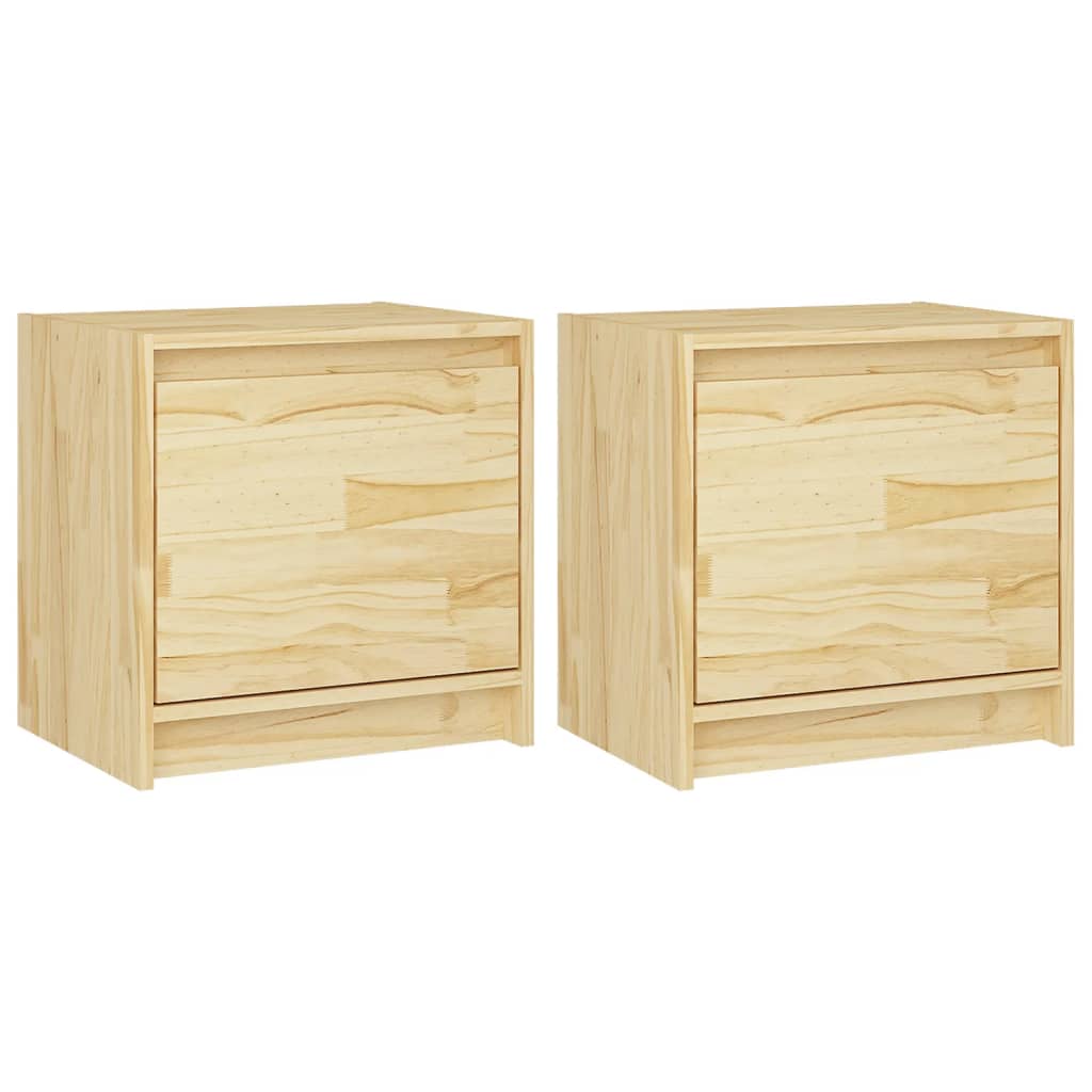 vidaXL Mesitas de noche 2 uds madera maciza de pino 40x30,5x40 cm