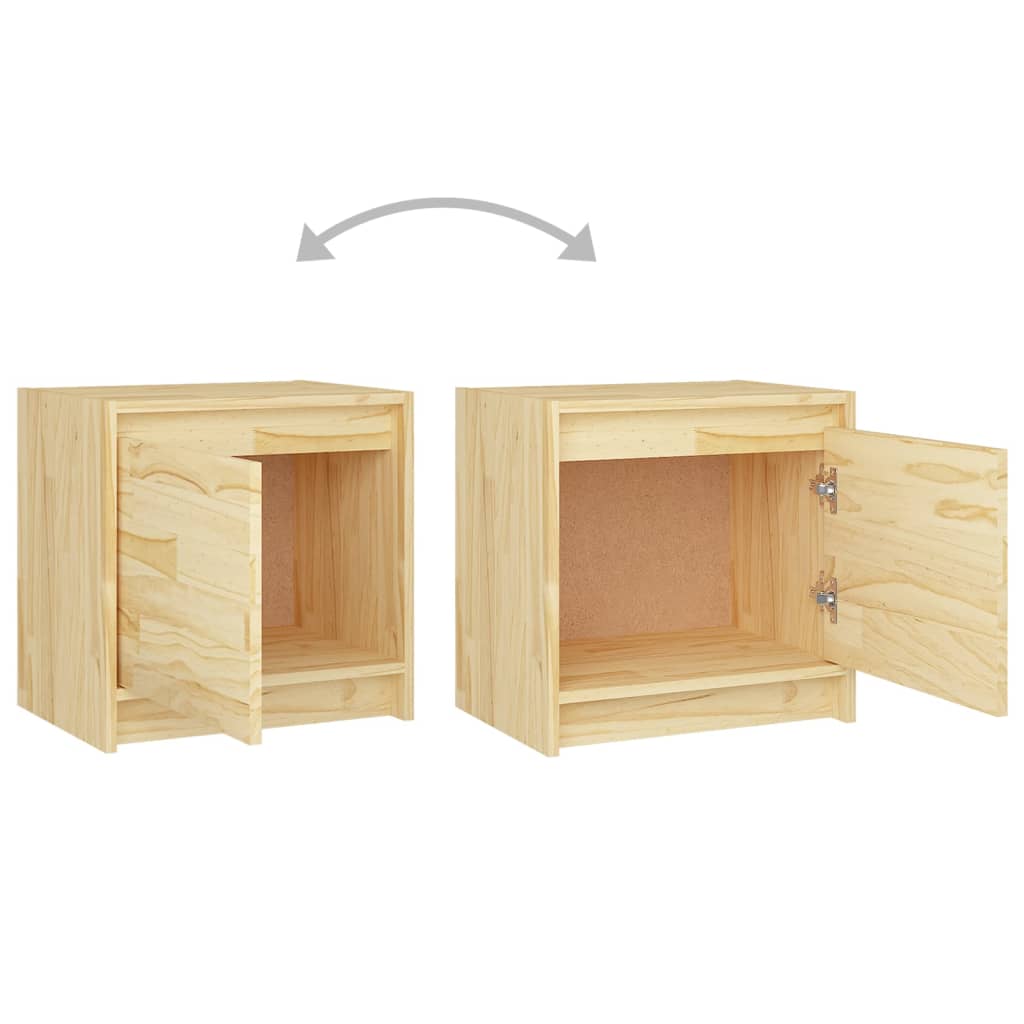 vidaXL Mesitas de noche 2 uds madera maciza de pino 40x30,5x40 cm