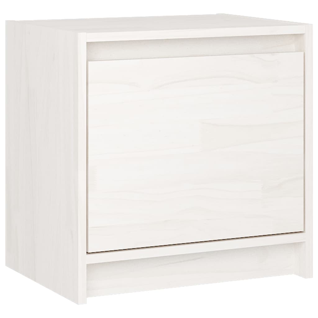 vidaXL Mesita de noche madera maciza de mango blanco 40x30,5x40 cm