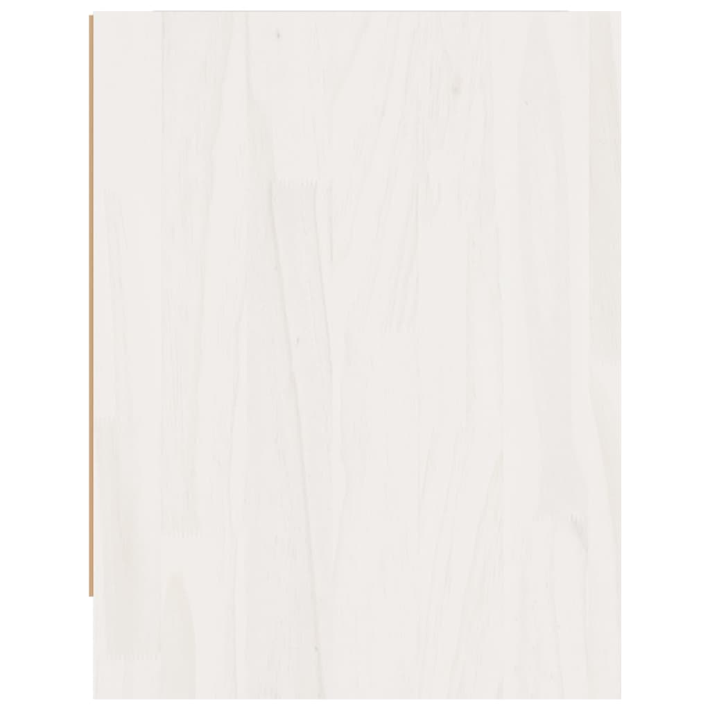 vidaXL Mesita de noche madera maciza de mango blanco 40x30,5x40 cm