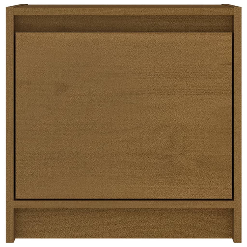 vidaXL Mesita de noche madera maciza de mango marrón miel 40x30,5x40cm