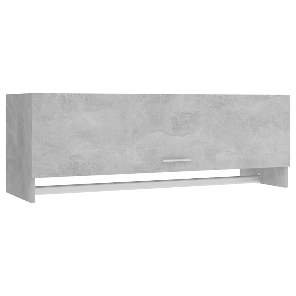 vidaXL Armario de madera contrachapada gris hormigón 100x32,5x35 cm