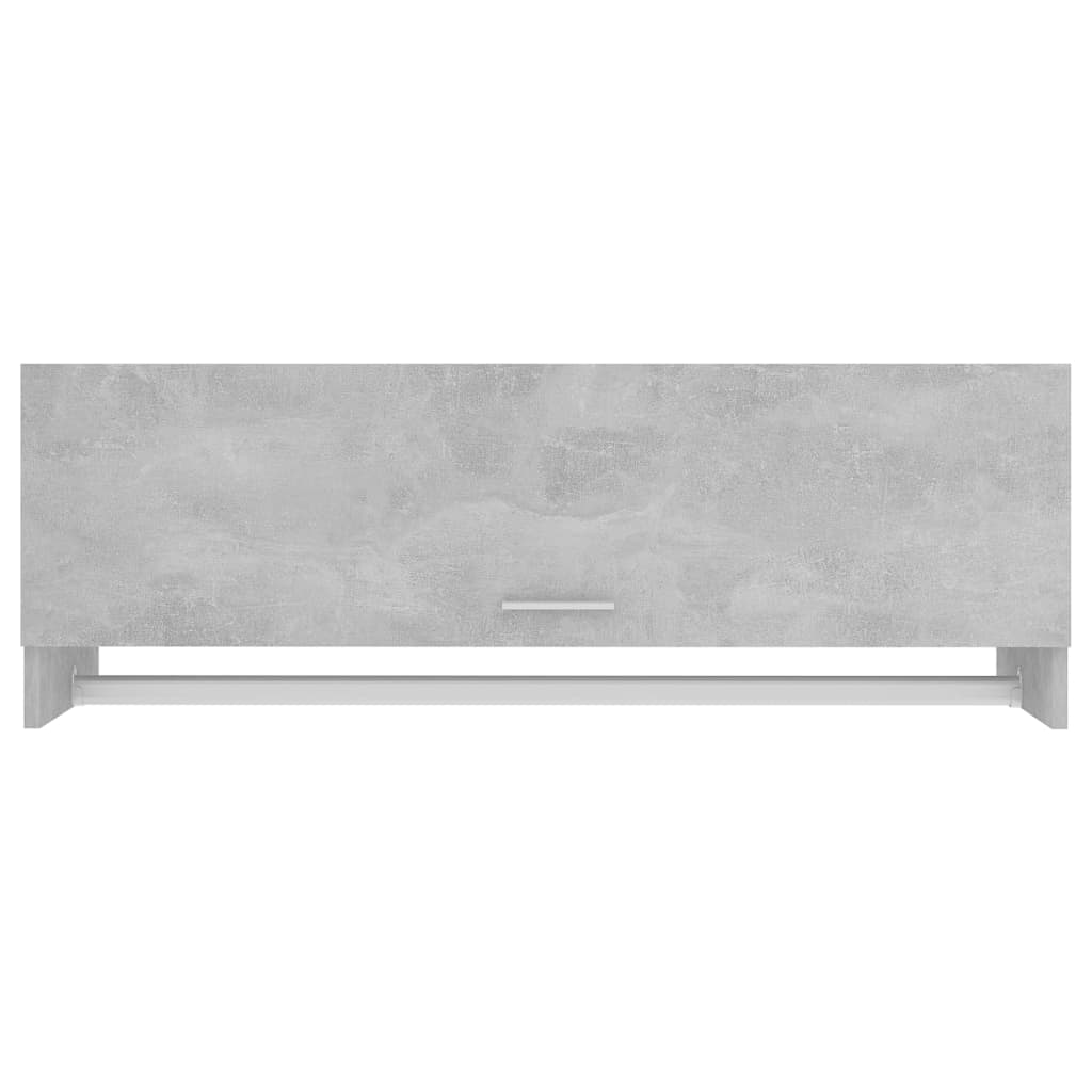 vidaXL Armario de madera contrachapada gris hormigón 100x32,5x35 cm