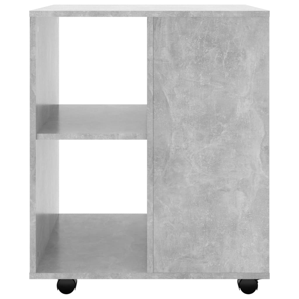 vidaXL Armario ruedas madera contrachapada gris hormigón 60x53x72 cm