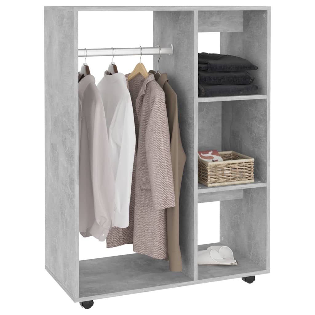 vidaXL Armario de madera de ingeniería gris hormigón 80x40x110 cm