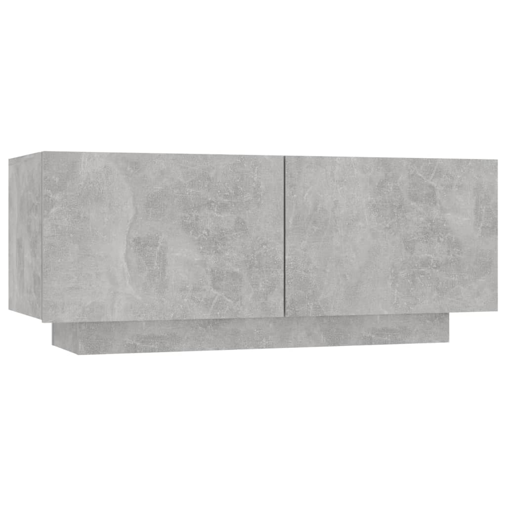 vidaXL Mesita de noche madera de ingeniería gris hormigón 100x35x40 cm