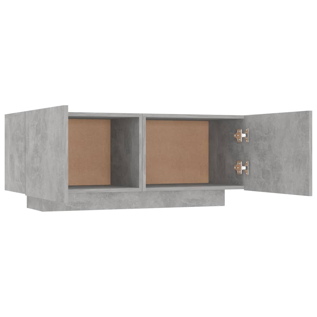 vidaXL Mesita de noche madera de ingeniería gris hormigón 100x35x40 cm