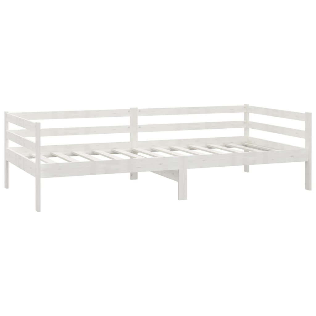 vidaXL Sofá cama sin colchón madera maciza de pino blanco 90x200 cm