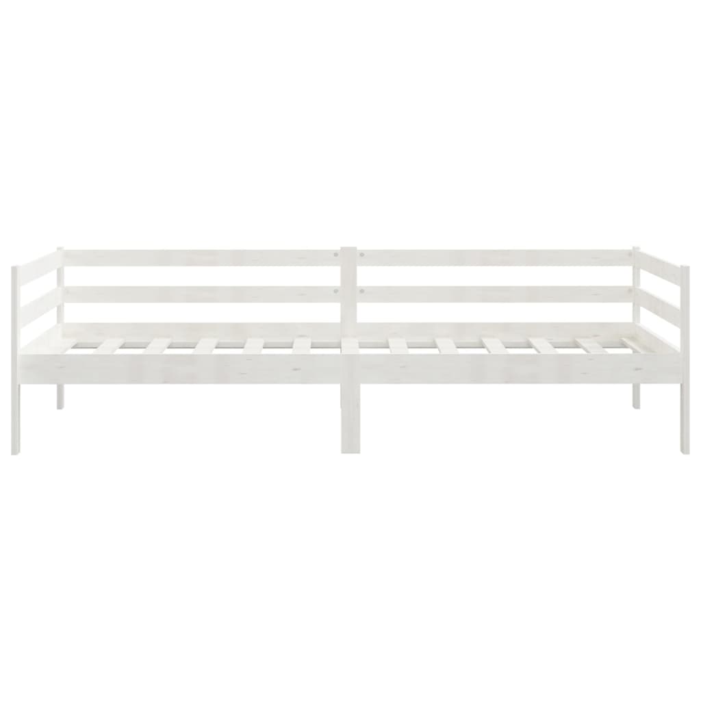 vidaXL Sofá cama sin colchón madera maciza de pino blanco 90x200 cm