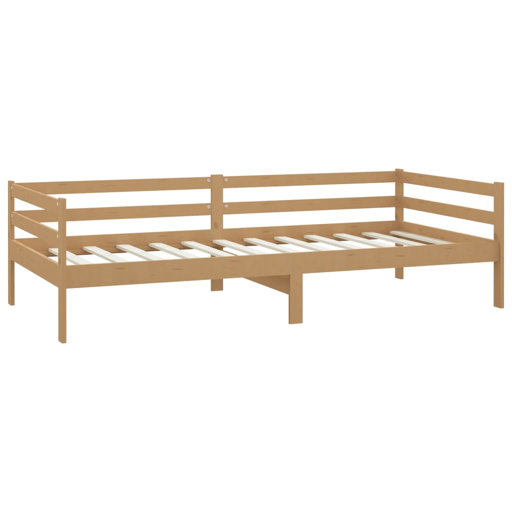 vidaXL Sofá cama sin colchón madera maciza pino marrón miel 90x200 cm