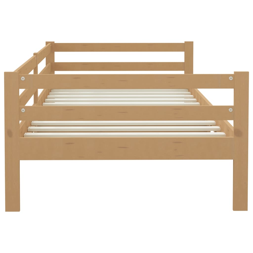 vidaXL Sofá cama sin colchón madera maciza pino marrón miel 90x200 cm