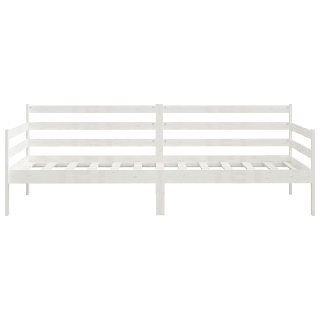 vidaXL Sofá cama sin colchón madera maciza de pino blanco 90x200 cm