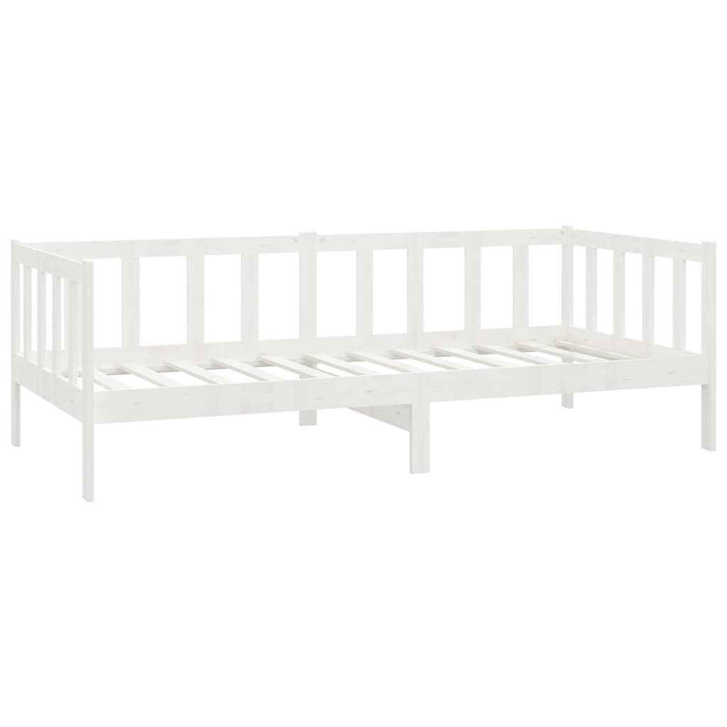 vidaXL Sofá cama sin colchón madera maciza de pino blanco 90x200 cm