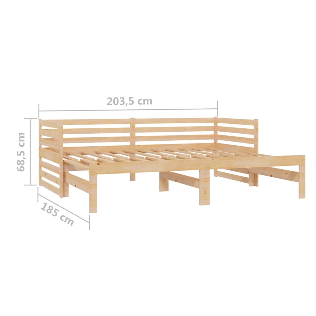 vidaXL Sofá cama extraíble sin colchón 2x(90x200) cm