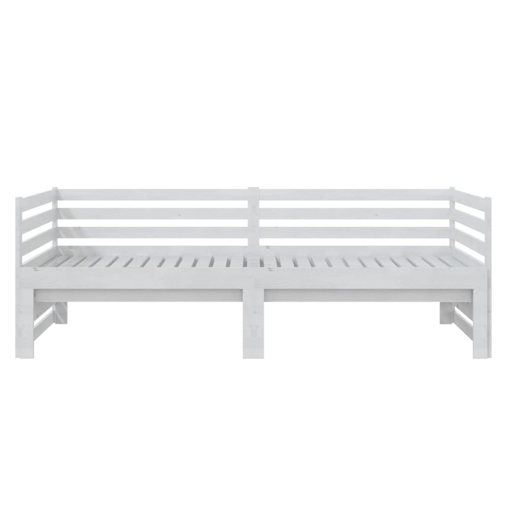 vidaXL Sofá cama extraíble sin colchón blanco 2x(90x200) cm