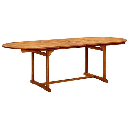 vidaXL Mesa de comedor jardín madera maciza acacia (160-240)x100x75 cm