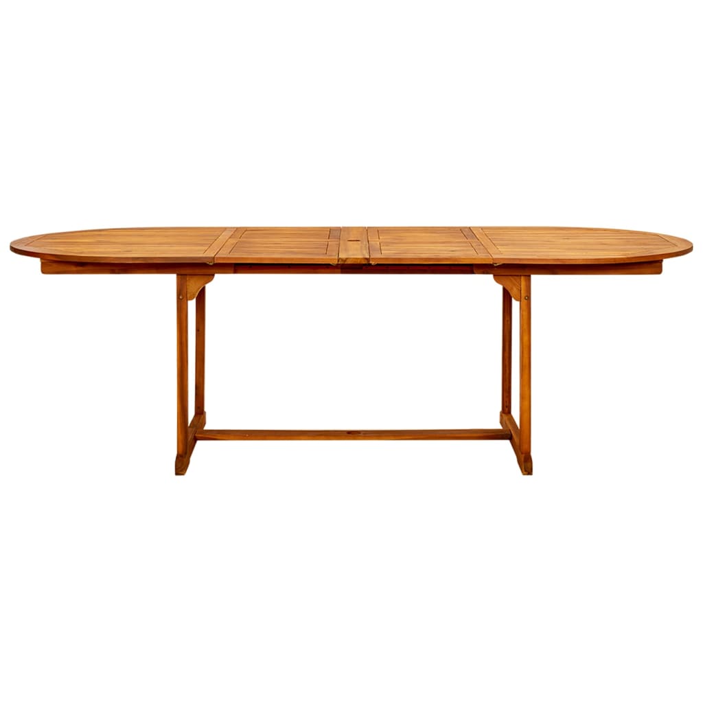 vidaXL Mesa de comedor jardín madera maciza acacia (160-240)x100x75 cm