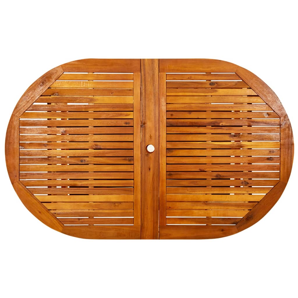 vidaXL Mesa de comedor jardín madera maciza acacia (160-240)x100x75 cm