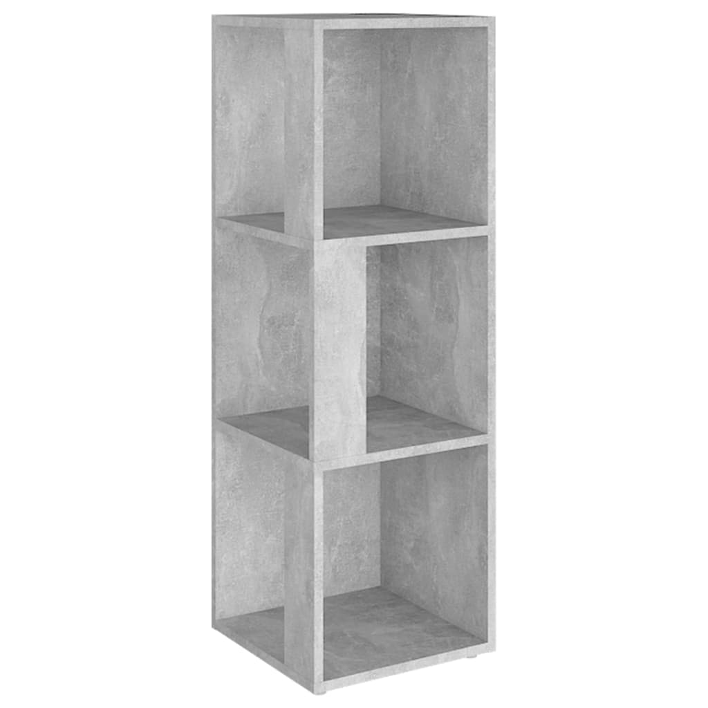 vidaXL Mueble de esquina madera ingeniería gris hormigón 33x33x100 cm