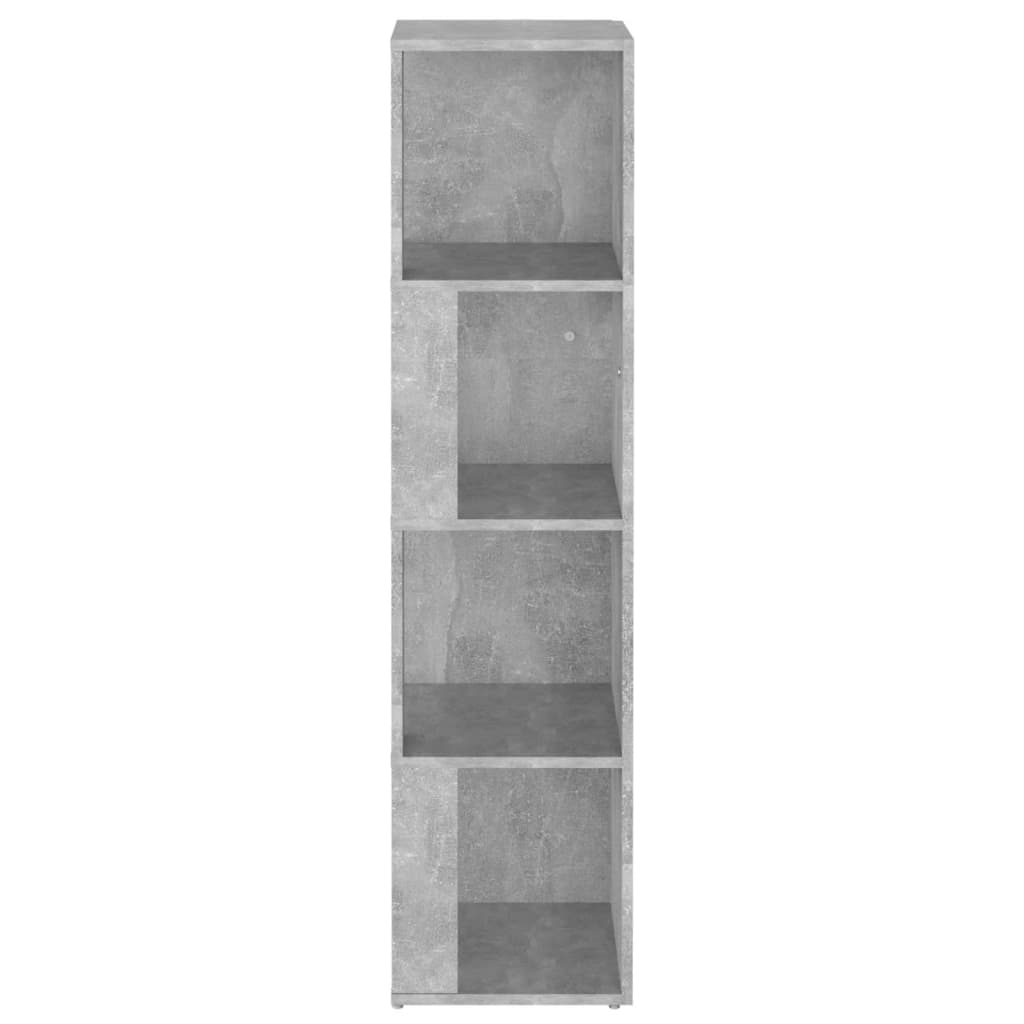 vidaXL Mueble de esquina madera ingeniería gris hormigón 33x33x132 cm