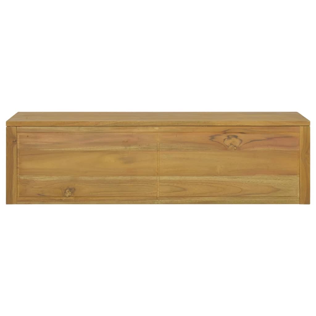 vidaXL Armario de baño de pared madera maciza de teca 110x45x30 cm